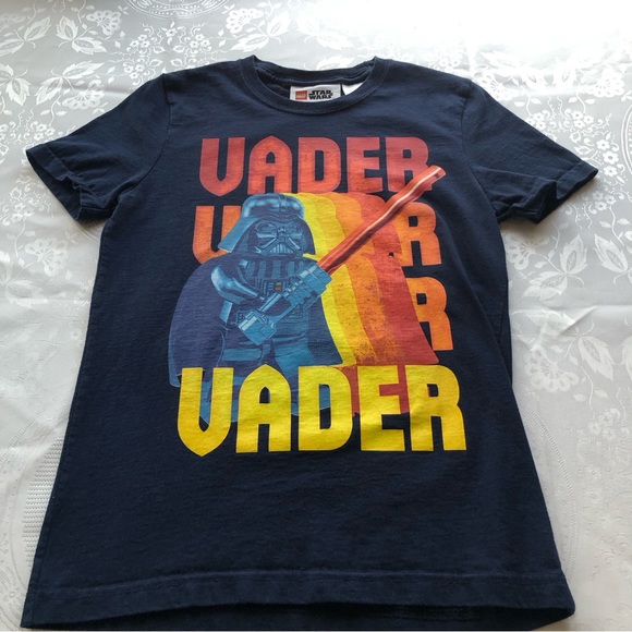 Lego Star Wars Boys Size M Blue T-Shirt Vader Graphic Design Short Sleeves Top - Picture 11 of 12